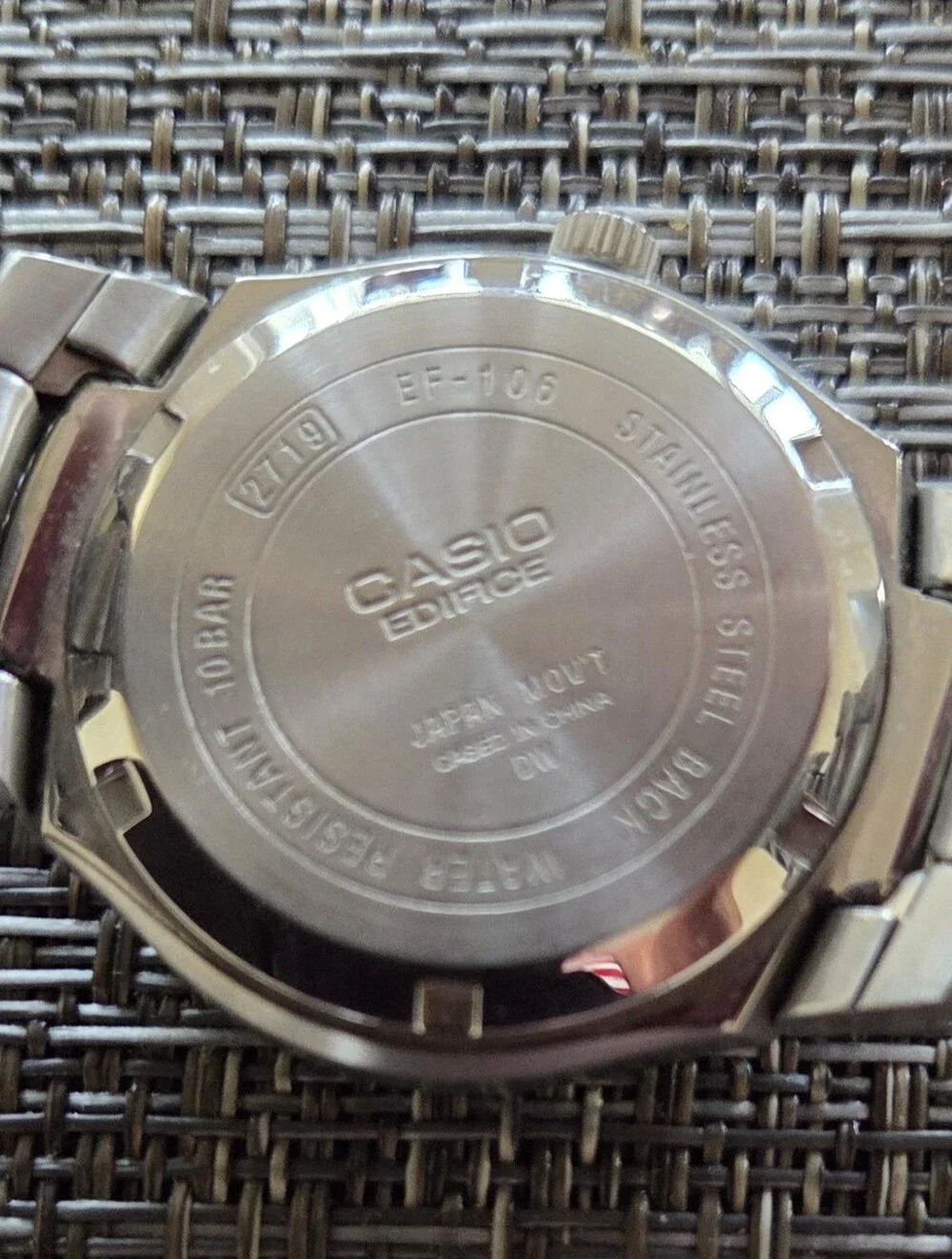 Casio Edifice Men's Stainless Steel Watch — Black Dial